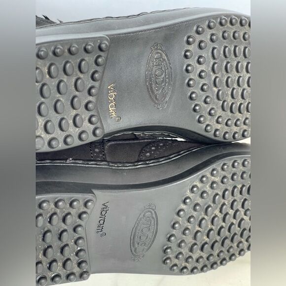 Tod's Gomminos combat moto style mid calf boots 6.5 - Picture 7 of 15